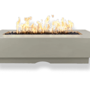 60" Del Mar Concrete Fire Pit - Ash - Flame Sense with Spark Ignition - Natural Gas
