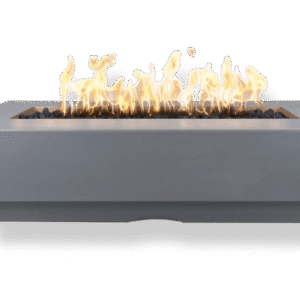 60" Del Mar Concrete Fire Pit - Natural Grey - Flame Sense with Spark Ignition – Natural Gas