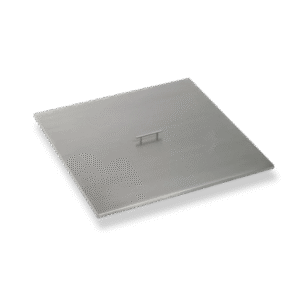 46" Square Stainless Steel Cover - Stainless Steel Handle
