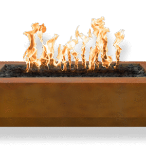 48" Rectangular Coronado Fire Pit - Corten Steel - Match Lit - Natural Gas