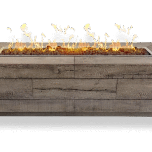 72″ Catalina Fire Pit – GFRC Woodgrain – OAK – Match Lit – Natural Gas