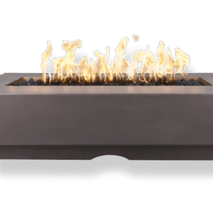 72" Del Mar Fire Pit - GFRC Concrete - Chestnut - Plug & Play Electronic Ignition - Natural Gas